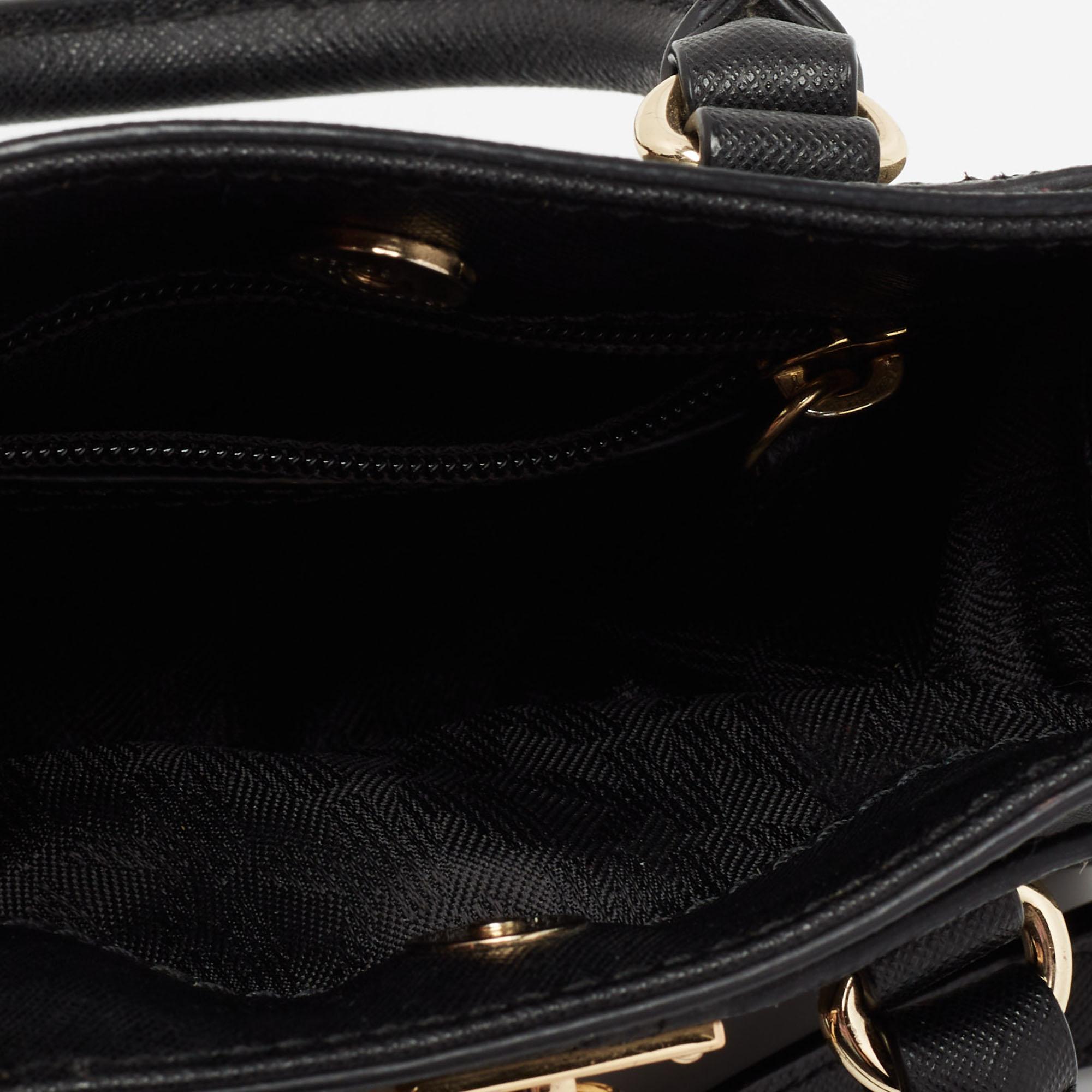MICHAEL Michael Kors Black Saffiano Leather Mini Hamilton Crossbody Bag 7