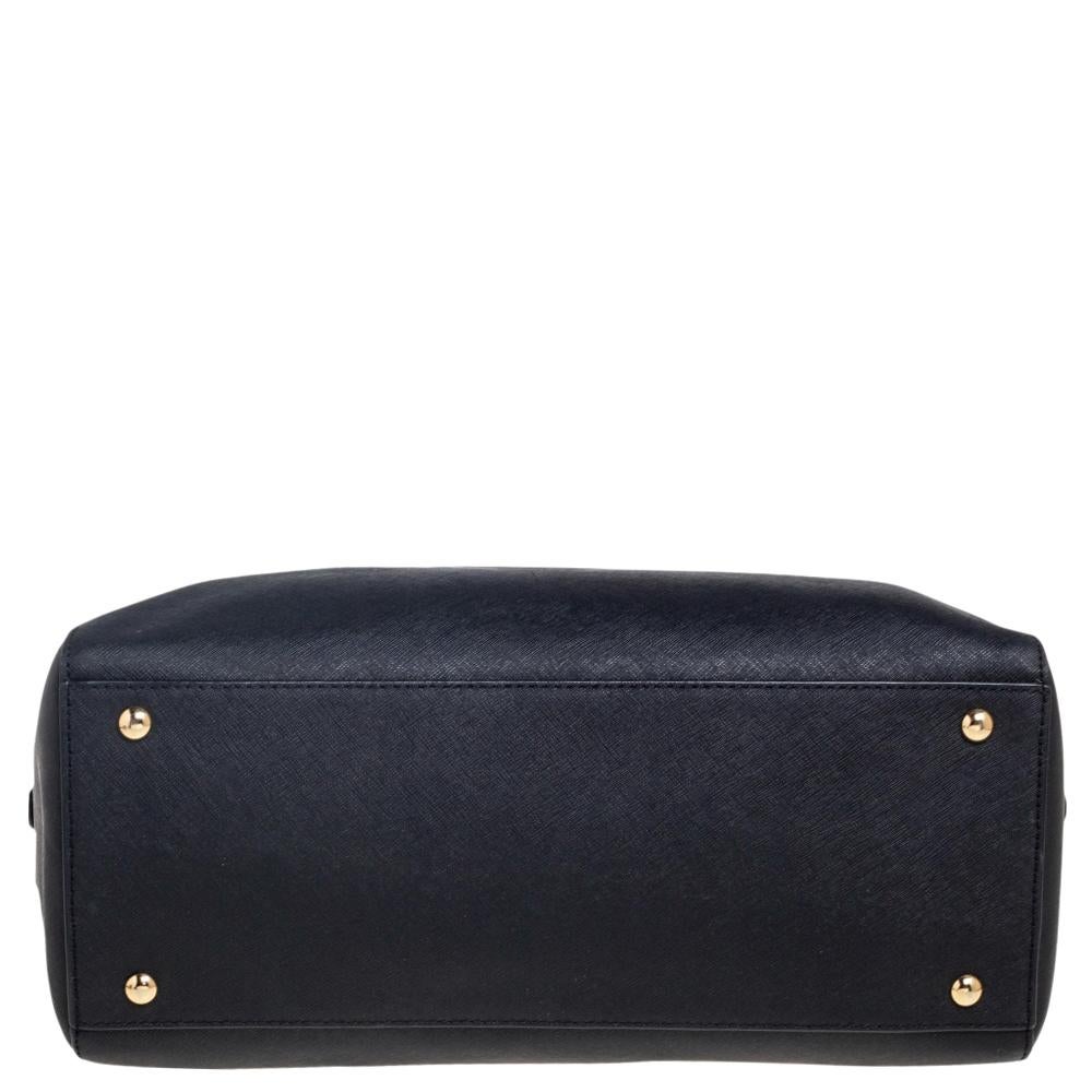 MICHAEL Michael Kors Schwarze Sandrine-Tasche aus Saffiano-Leder im Angebot 6