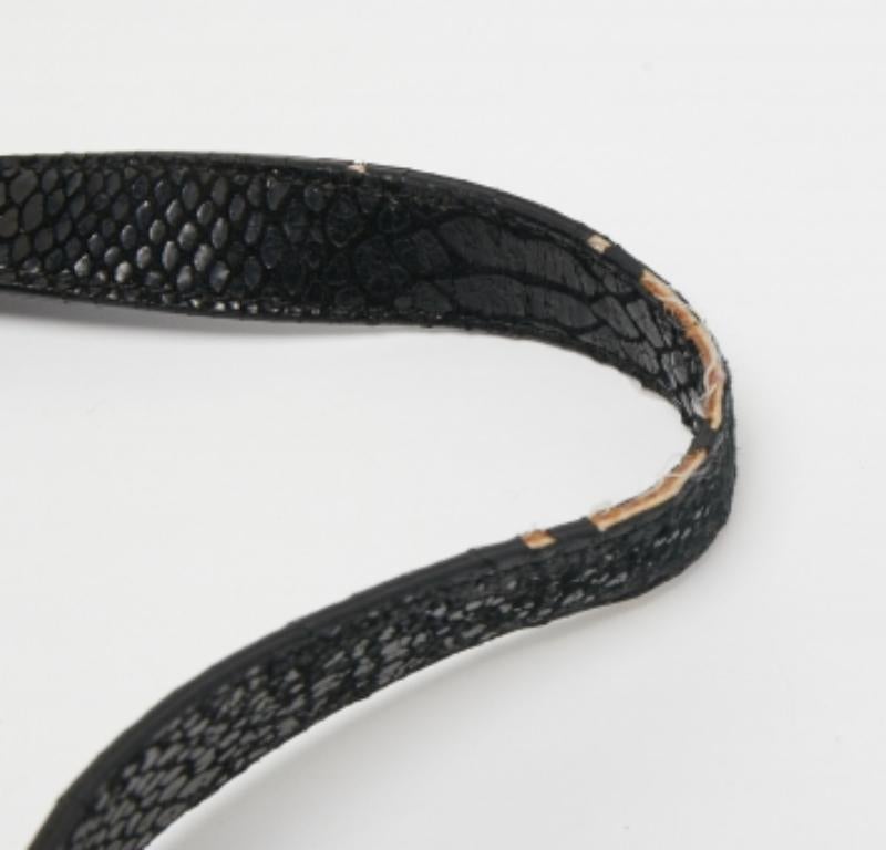 Donna Michael Kors - Hobo Fulton in pelle nera goffrata con pelle di serpente in vendita
