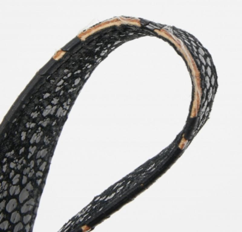 Michael Kors - Hobo Fulton in pelle nera goffrata con pelle di serpente in vendita 1