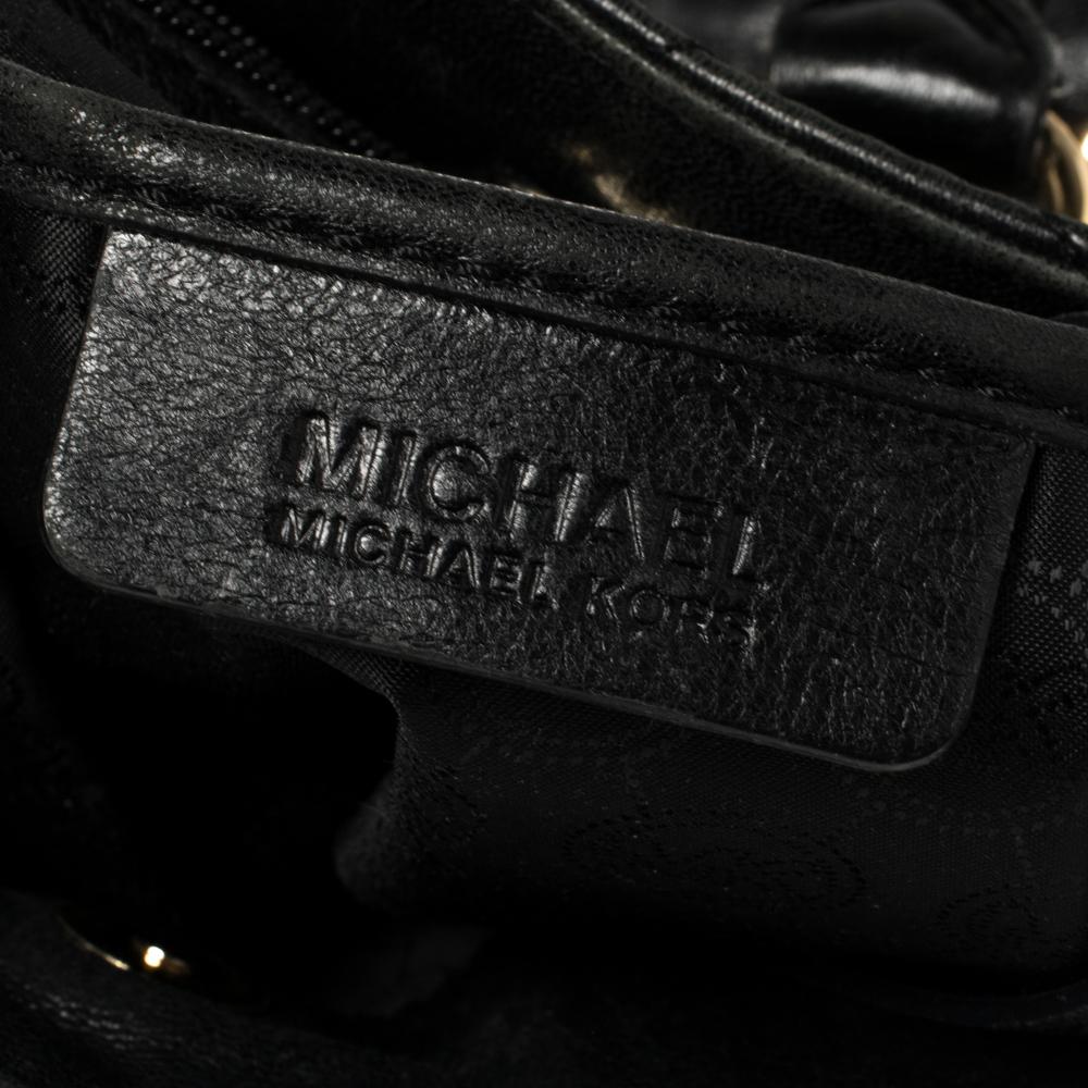 MICHAEL Michael Kors Black Studded Leather Hamilton North South Tote 1