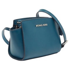 Michael Kors - Borsa a tracolla Mini Selma in pelle blu