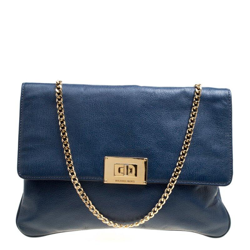 Michael kors navy best sale clutch