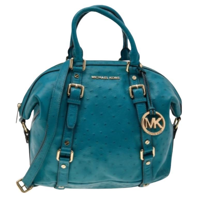 MICHAEL Michael Kors Blue Ostrich Embossed Leather Tote