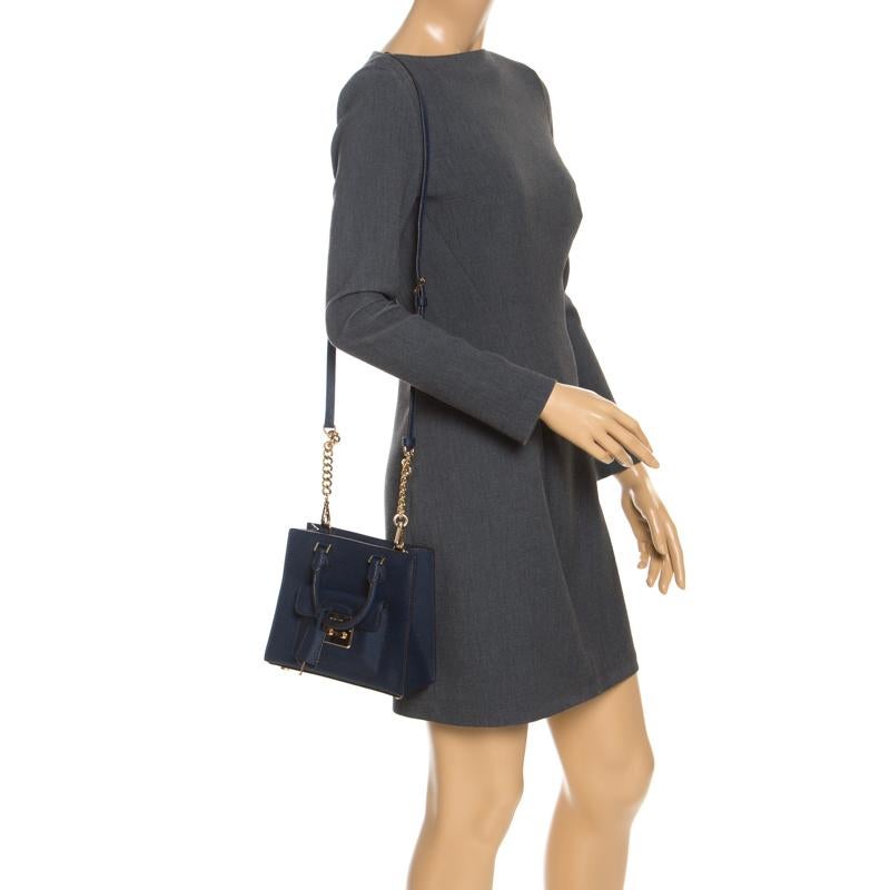 Noir MICHAEL Michael Kors - Sac cabas Bridgette en cuir bleu Saffiano