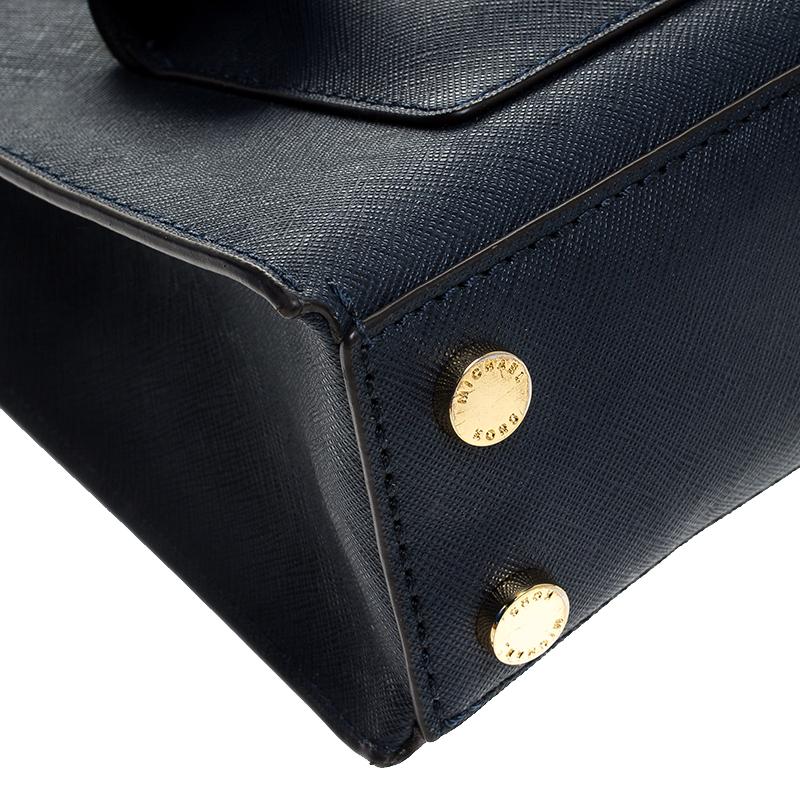 MICHAEL Michael Kors - Sac cabas Bridgette en cuir bleu Saffiano 4