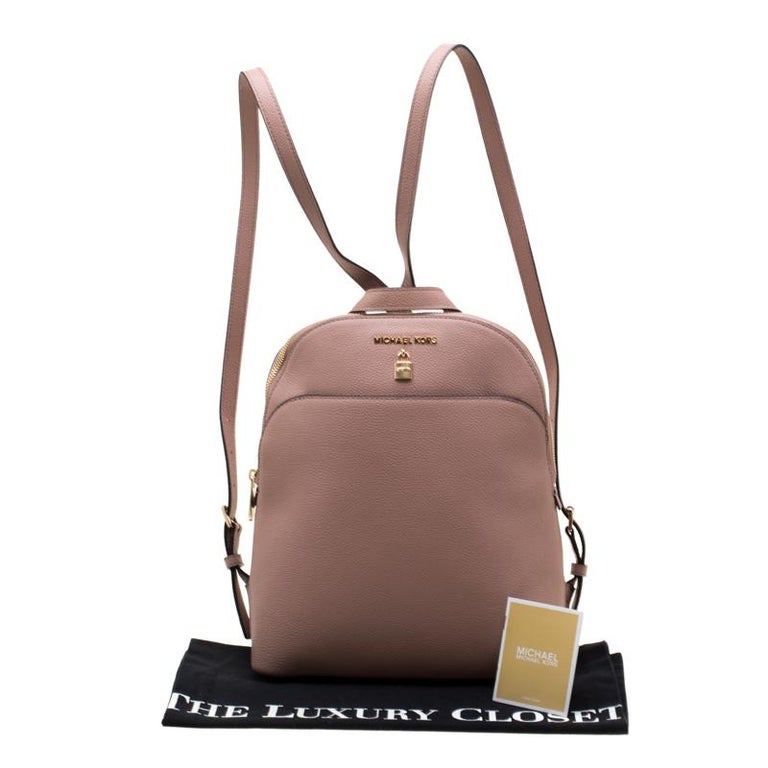 Michael Kors Adele Brown Large Leather Backpack
