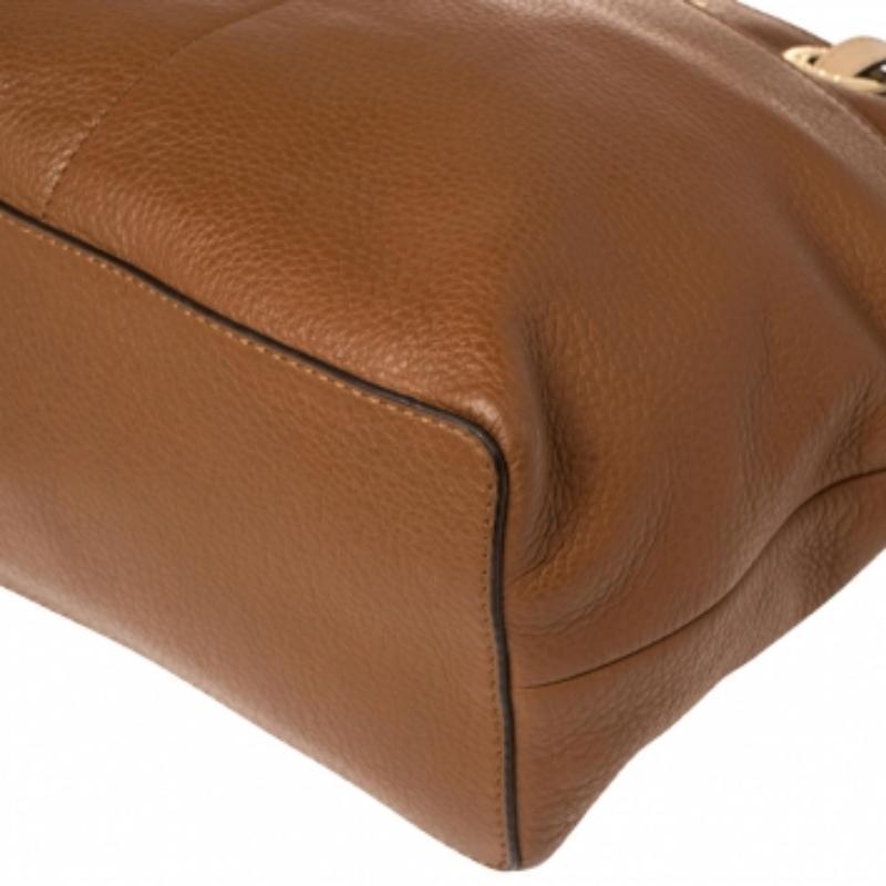 Women's MICHAEL Michael Kors Brown/Beige Leather Bedford Tote For Sale
