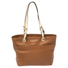 MICHAEL Michael Kors Bolso Bedford de piel marrón/beige