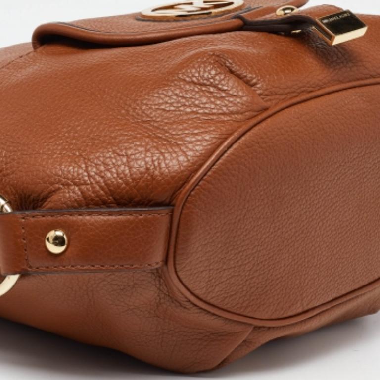 MICHAEL Michael Kors Hobo Fulton de piel marrón en venta 1