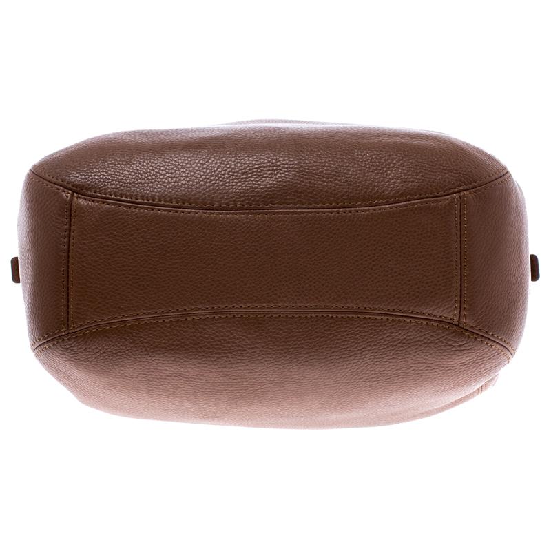 MICHAEL Michael Kors Brown Leather Fulton Shoulder Bag In Good Condition In Dubai, Al Qouz 2