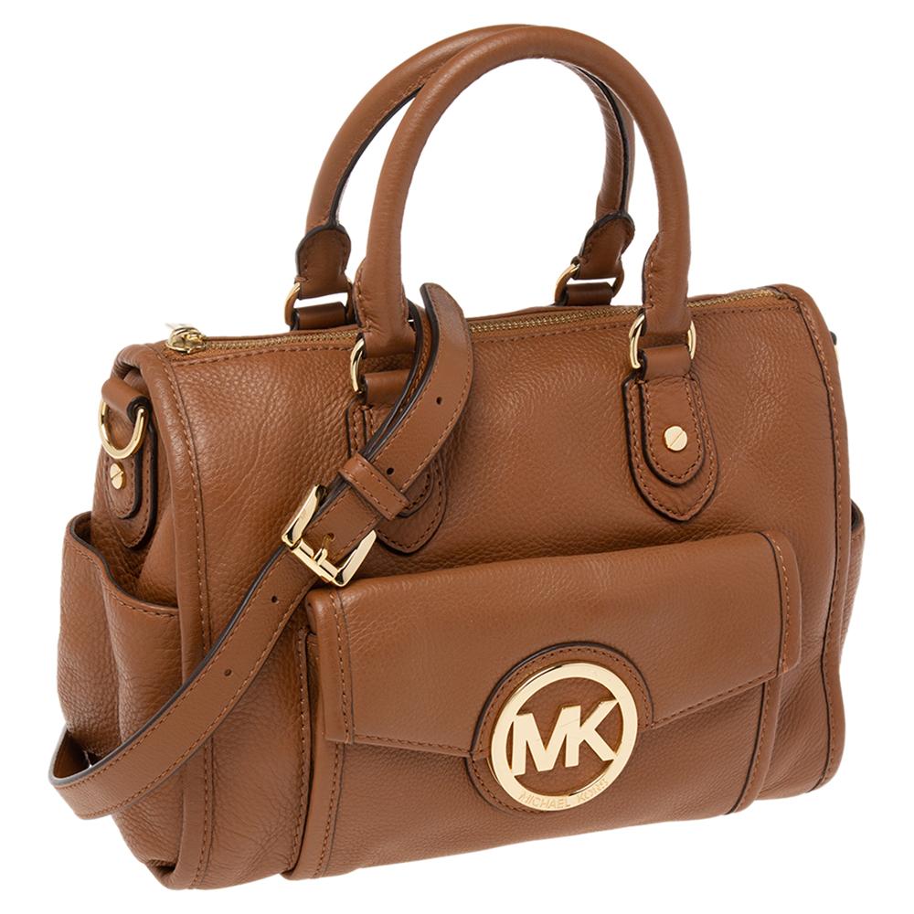 Women's MICHAEL Michael Kors Brown Leather Margo Satchel For Sale