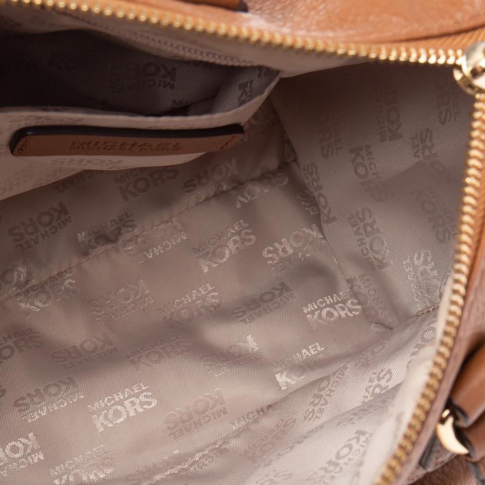 MICHAEL Michael Kors Brown Leather Margo Satchel For Sale 2
