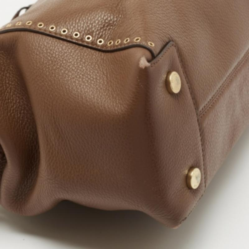 MICHAEL Michael Kors Brown Leather Riley Satchel 1