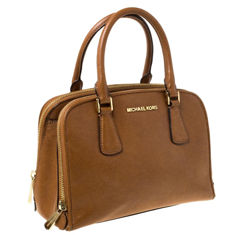 Michael Kors Braune Leder-Umhängetasche Damen