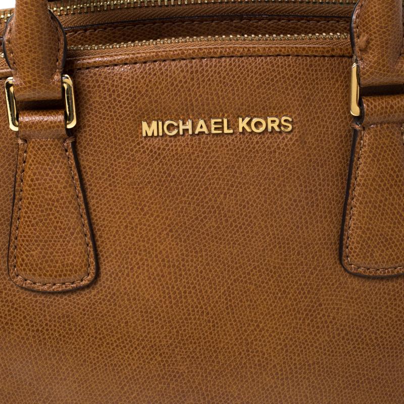 Michael Kors Braune Leder-Umhängetasche 4