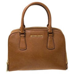 Michael Kors Braune Leder-Umhängetasche