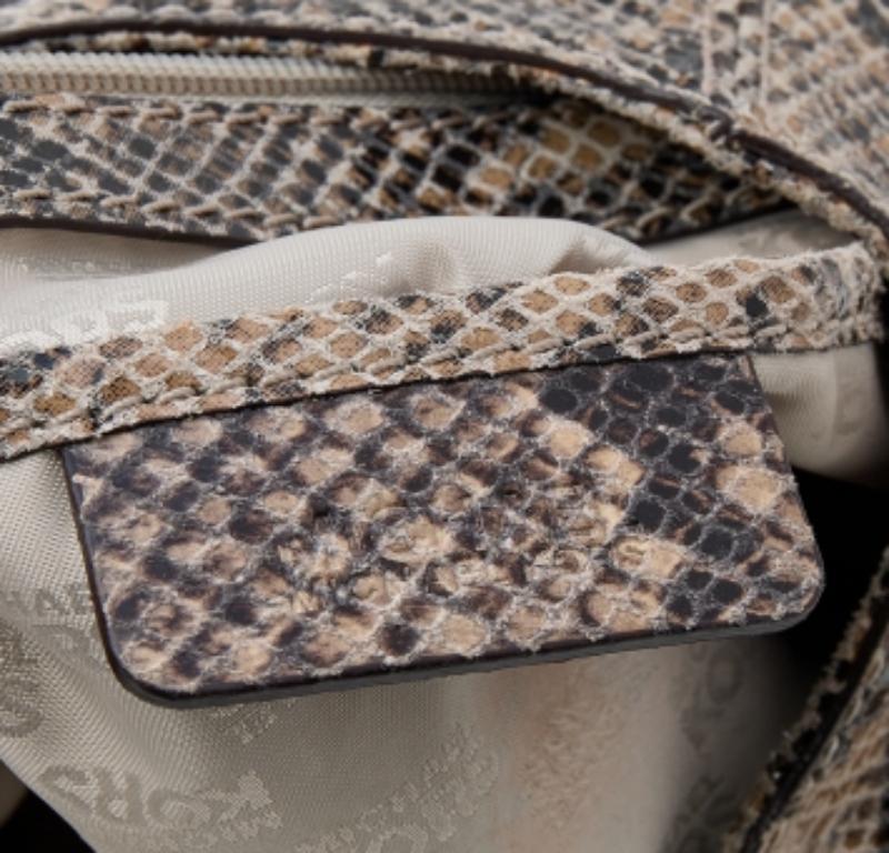 Marron MICHAEL Michael Kors Hobo en cuir gaufré python Brown en vente