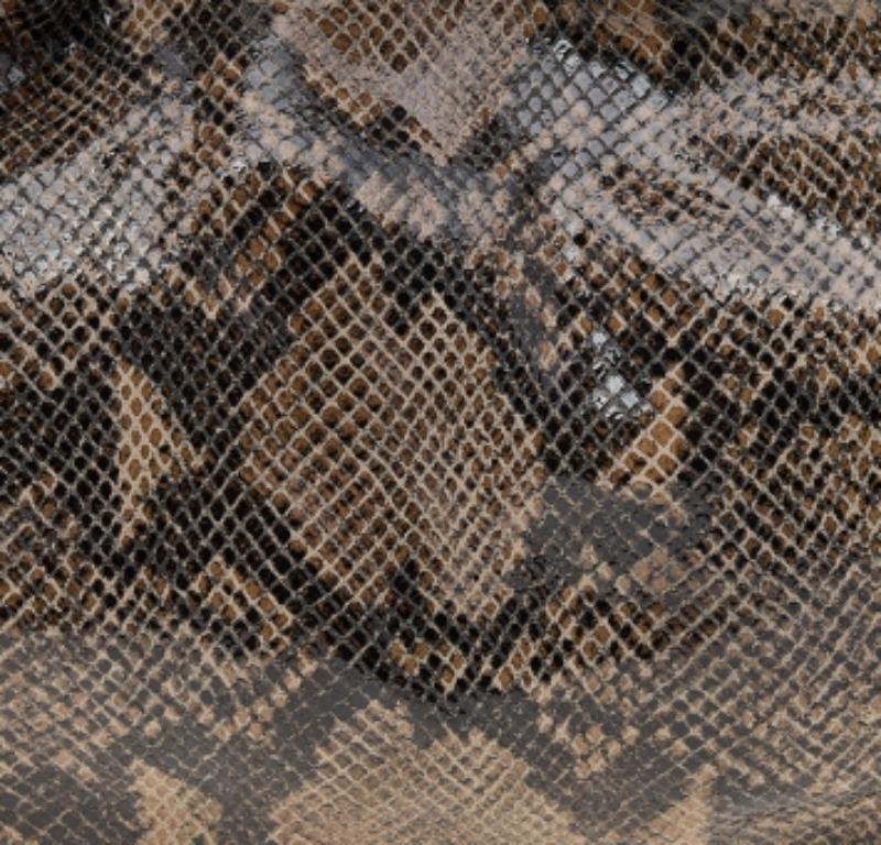 MICHAEL Michael Kors Hobo en cuir gaufré python Brown en vente 2