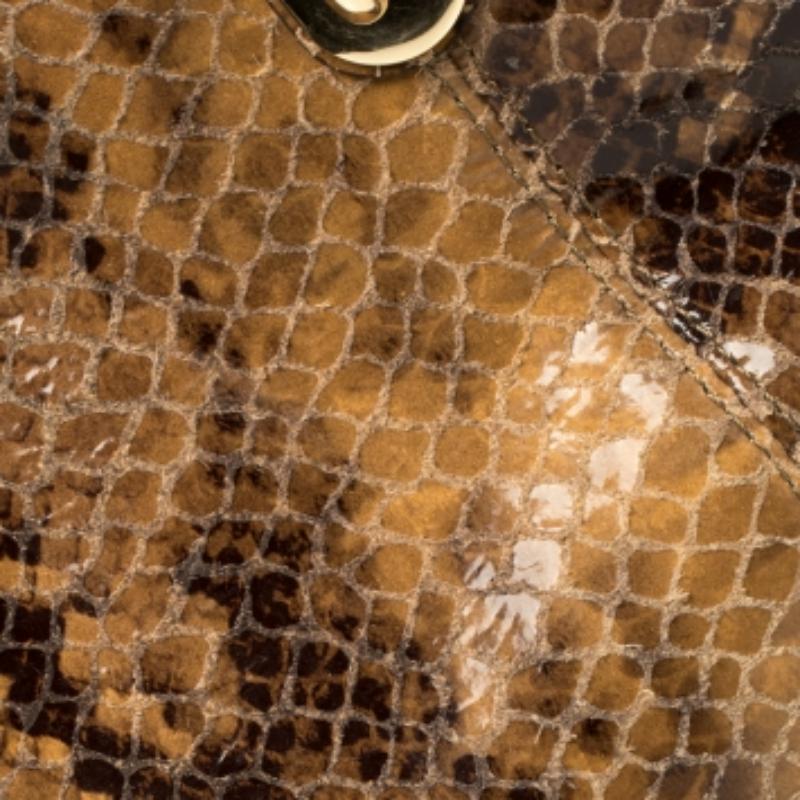 MICHAEL Michael Kors Brown Snakeskin Effect Leather Lilly Hobo For Sale 5