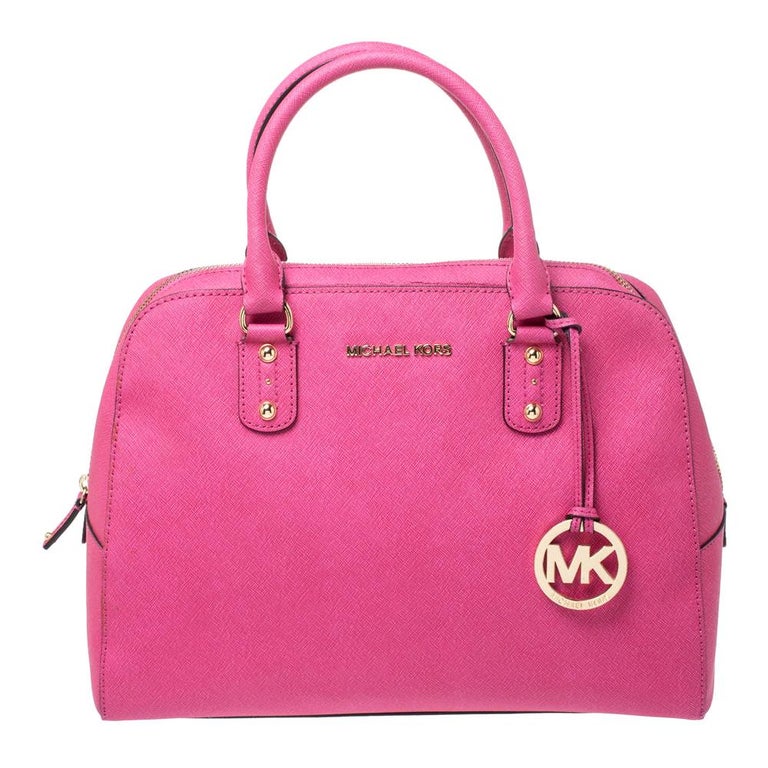 MICHAEL Michael Kors Sac à dos Cindy Dome en cuir fuchsia sur