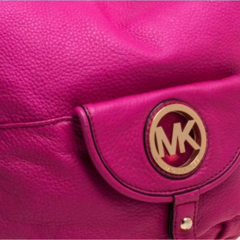 Women's MICHAEL Michael Kors Fuchsia Leather Fulton Hobo For Sale