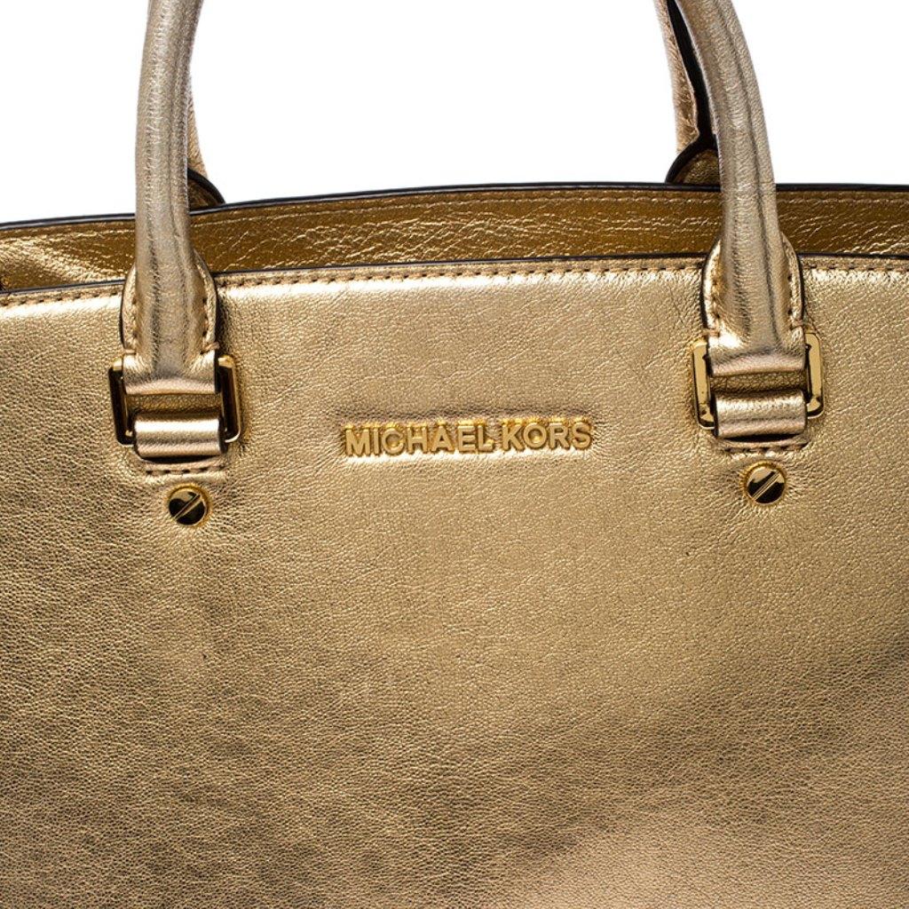 Michael kors gold metallic purse new arrivals