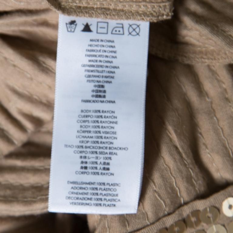 Michael Michael Kors - Robe portefeuille à sequins dorés S Excellent état - En vente à Dubai, Al Qouz 2