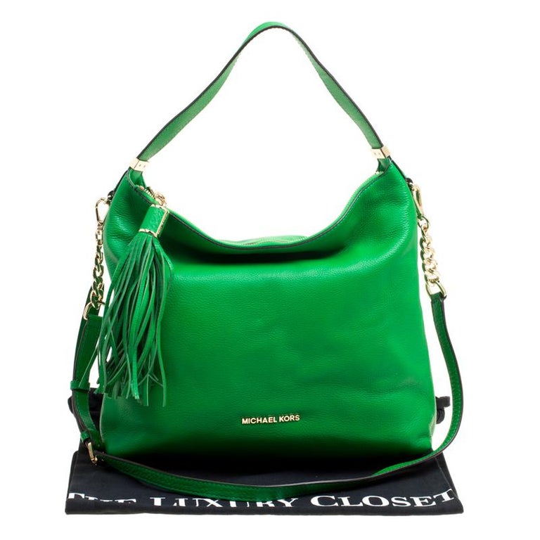 Michael Michael Kors Green Leather Medium Weston Shoulder Bag For Sale at  1stDibs