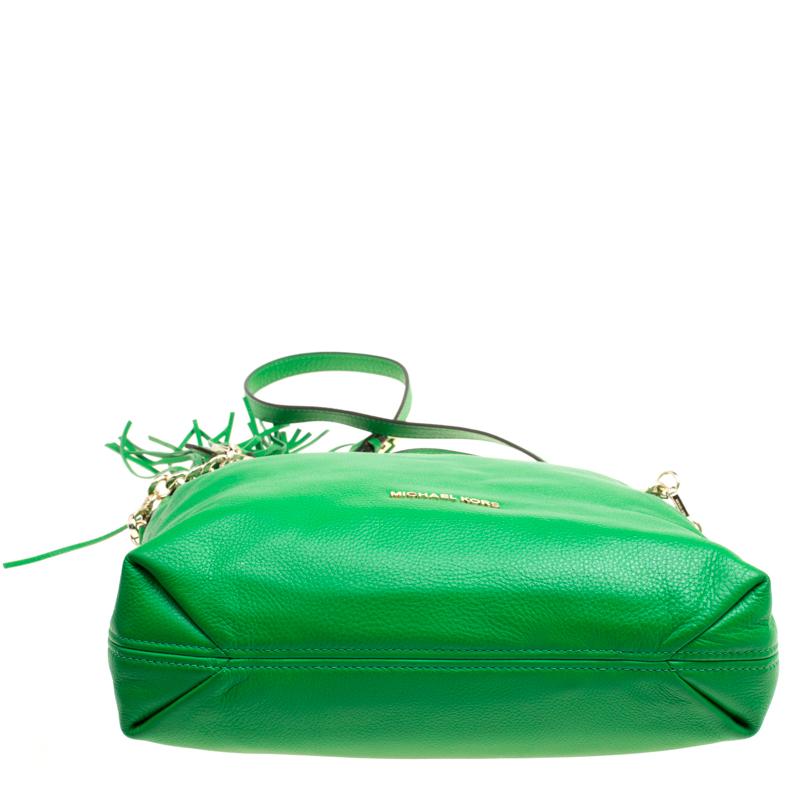 emerald green michael kors purse