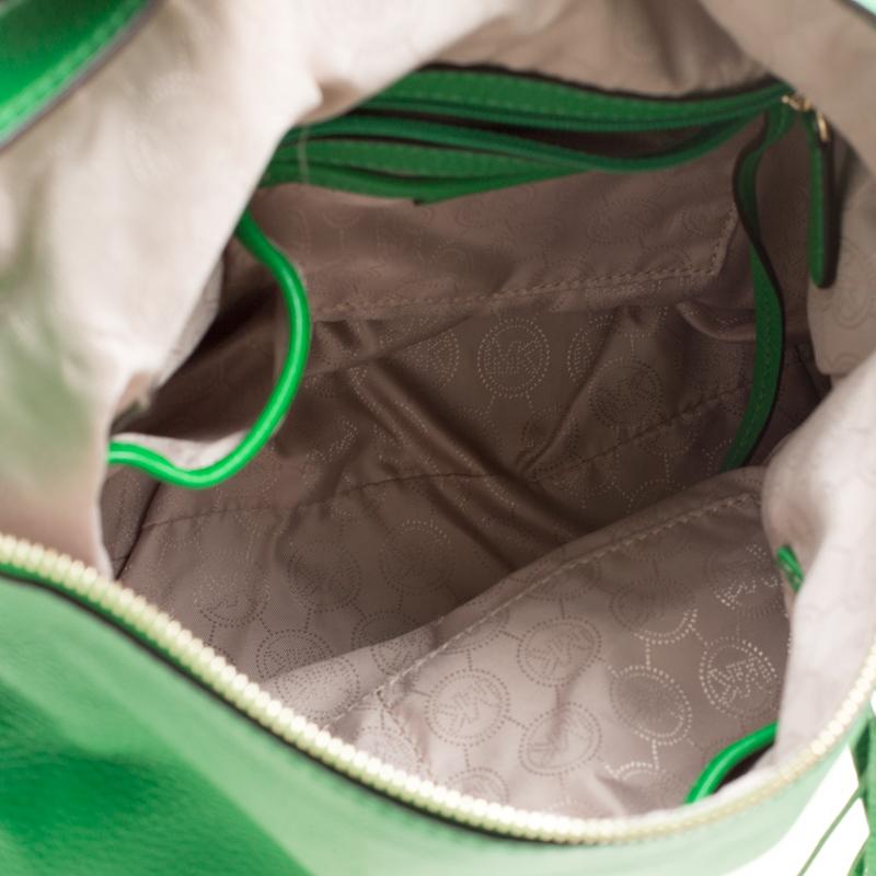 Women's Michael Michael Kors Green Leather Medium Weston Shoulder Bag