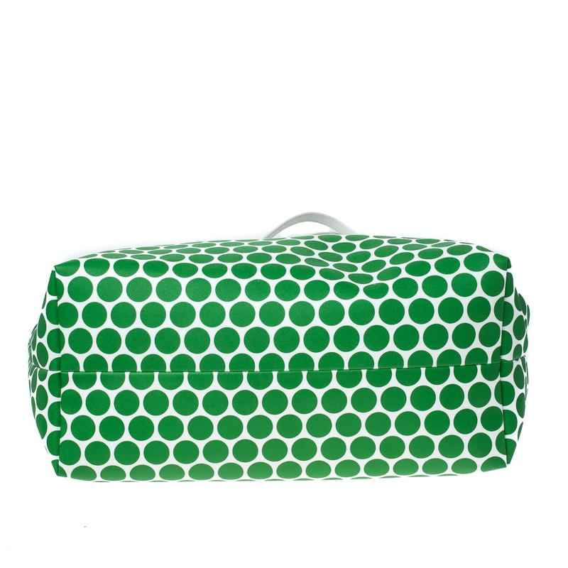 green and white michael kors purse
