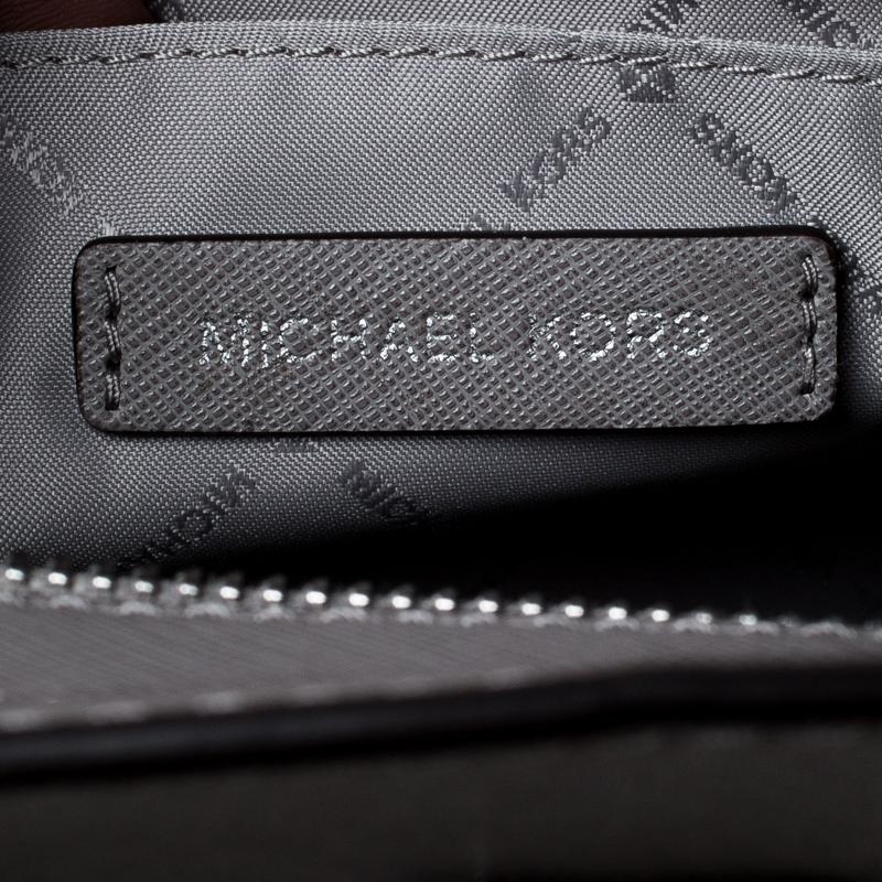 MICHAEL Michael Kors Grey Saffiano Leather Large Selma Tote 2