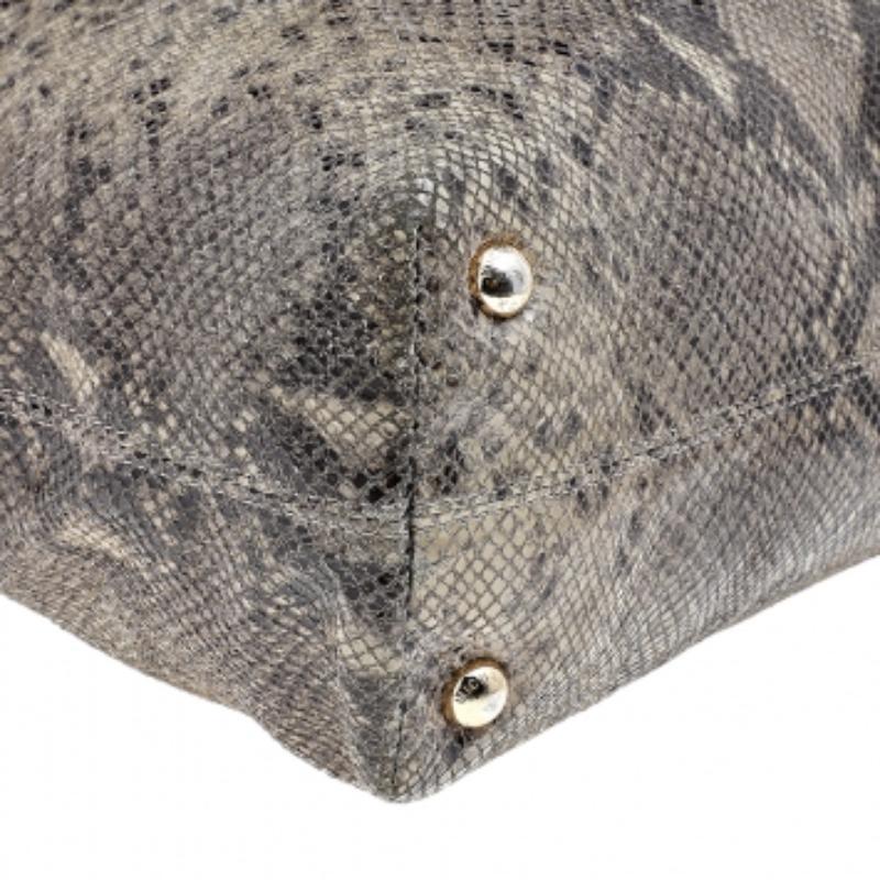 MICHAEL Michael Kors Khaki/Schwarze Python-Ledertasche aus Leder Tote 1