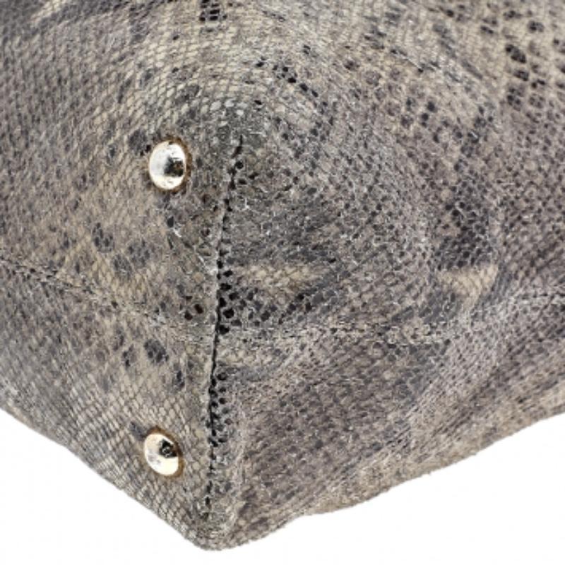 MICHAEL Michael Kors Khaki/Schwarze Python-Ledertasche aus Leder Tote 2