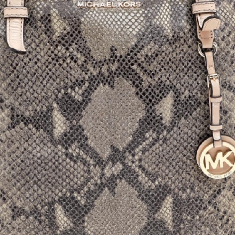MICHAEL Michael Kors Khaki/Schwarze Python-Ledertasche aus Leder Tote 3