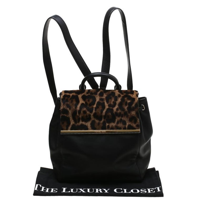 MICHAEL Michael Kors Leopard Print Calfhair and Leather Lana Backpack at  1stDibs | michael kors cheetah print backpack, michael kors leopard print  backpack, michael kors leopard bag