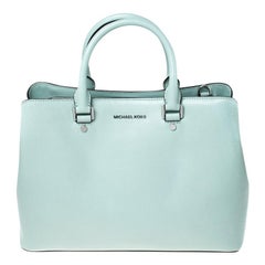 MICHAEL Michael Kors Lime Green Leather Savannah Celadon Tote