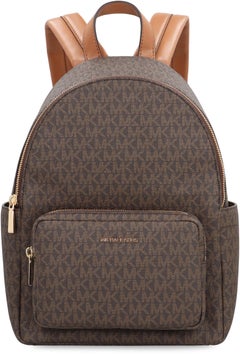 Michael Michael Kors Logo-Monogram PVC Backpack — Brown