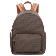 Michael Michael Kors Logo-Monogram PVC Backpack — Brown