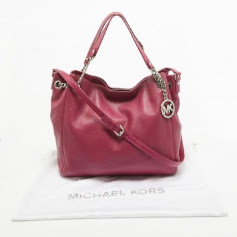 MICHAEL Michael Kors Bolso con cadena de piel magenta en venta 3