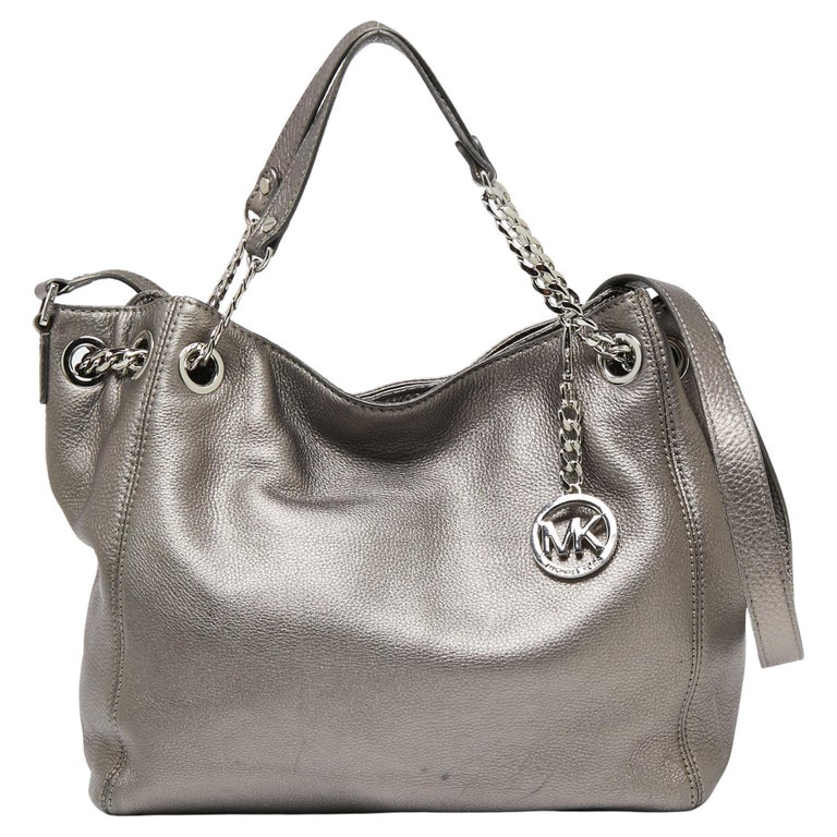 Satchel Handtasche Michael Kors Handtasche Grau Silber