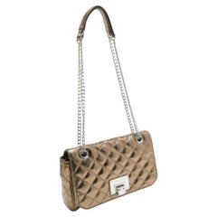 Michael Michael Kors - Borsa a tracolla Vivianne con patta in pelle e foglia di nickel