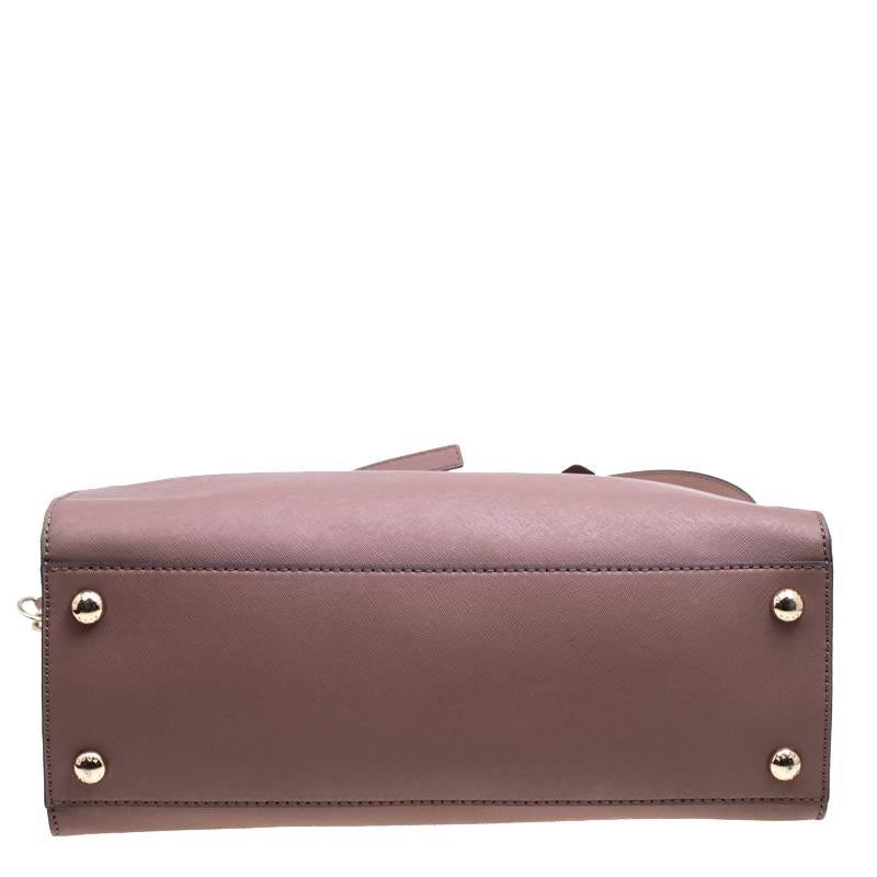 Michael Michael Kors Pale Pink Leather East West Hamilton Top Handle Bag 2