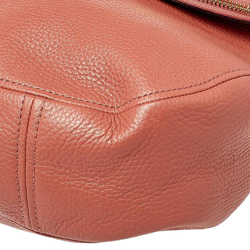 MICHAEL Michael Kors Pfirsich Leder Bedford Umhängetasche 5