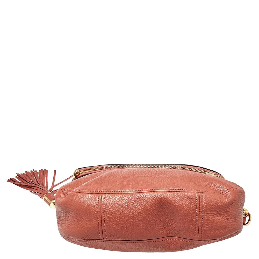 MICHAEL Michael Kors Pfirsich Leder Bedford Umhängetasche Damen