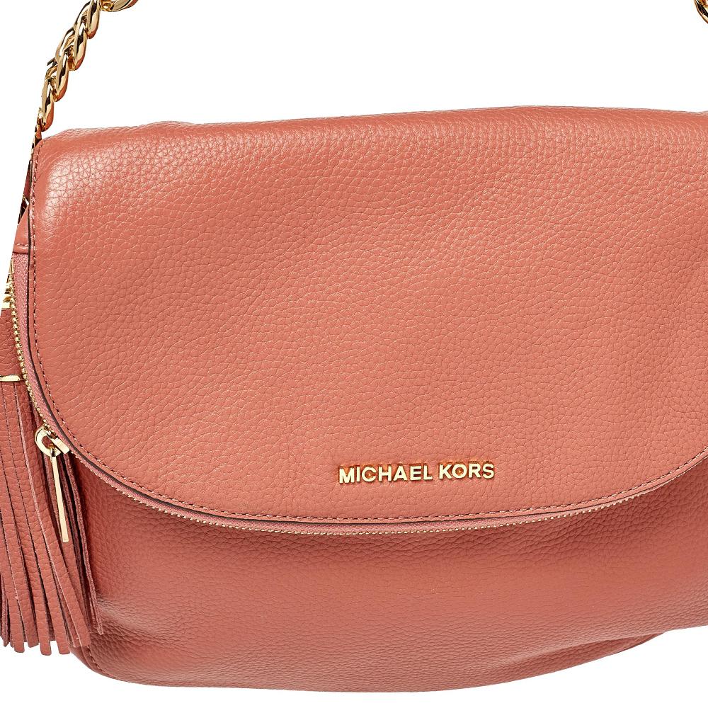 MICHAEL Michael Kors Pfirsich Leder Bedford Umhängetasche 3