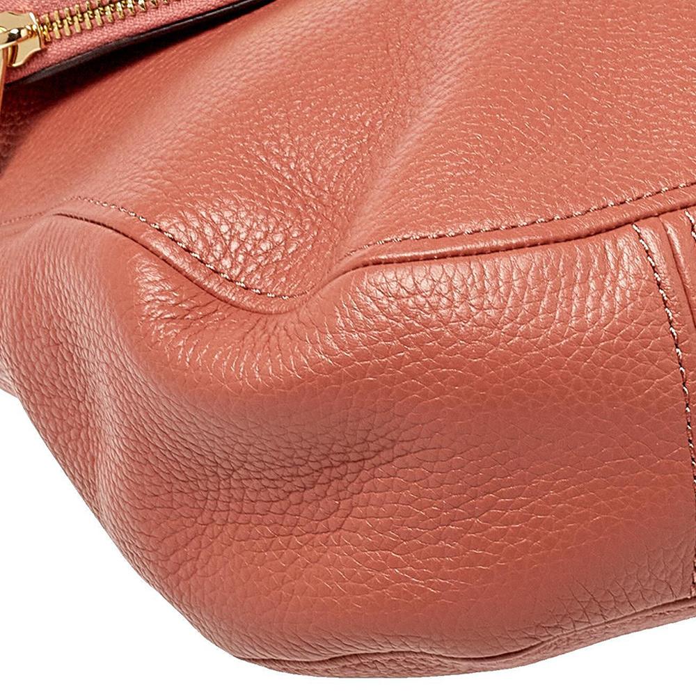 MICHAEL Michael Kors Pfirsich Leder Bedford Umhängetasche 4