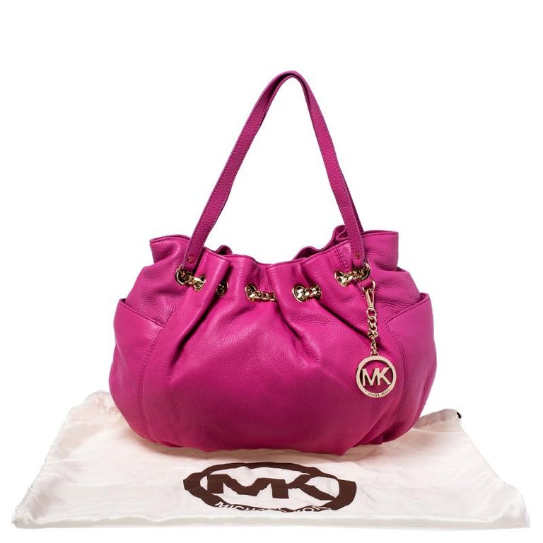 MICHAEL Michael Kors Pink Leather Chain Excess Shoulder Bag