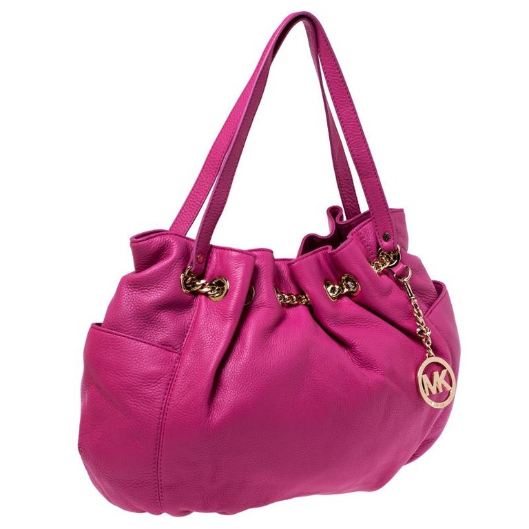 MICHAEL Michael Kors Pink Leather Chain Excess Shoulder Bag at 1stDibs